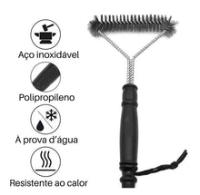 Carregar imagem no visualizador da galeria, Escova de aço inox para limpar grelhas e espetos
